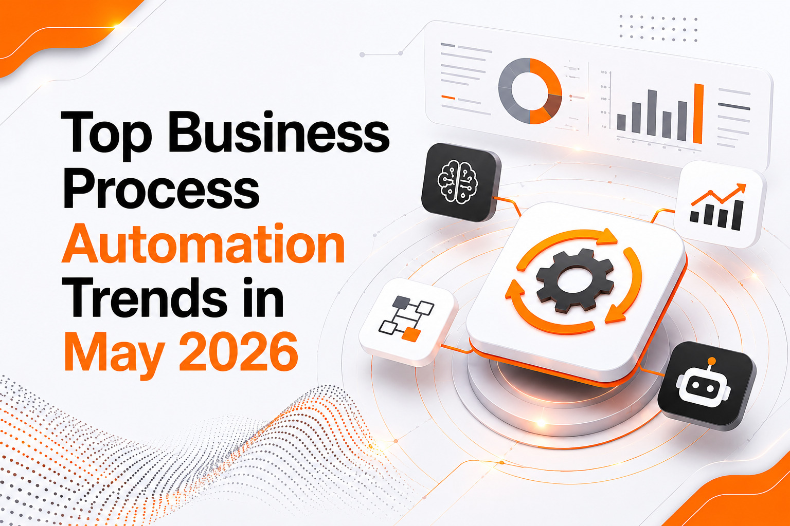 Business process automation trends in 2026 with AI-powered workflow automation and digital business operations visuals.