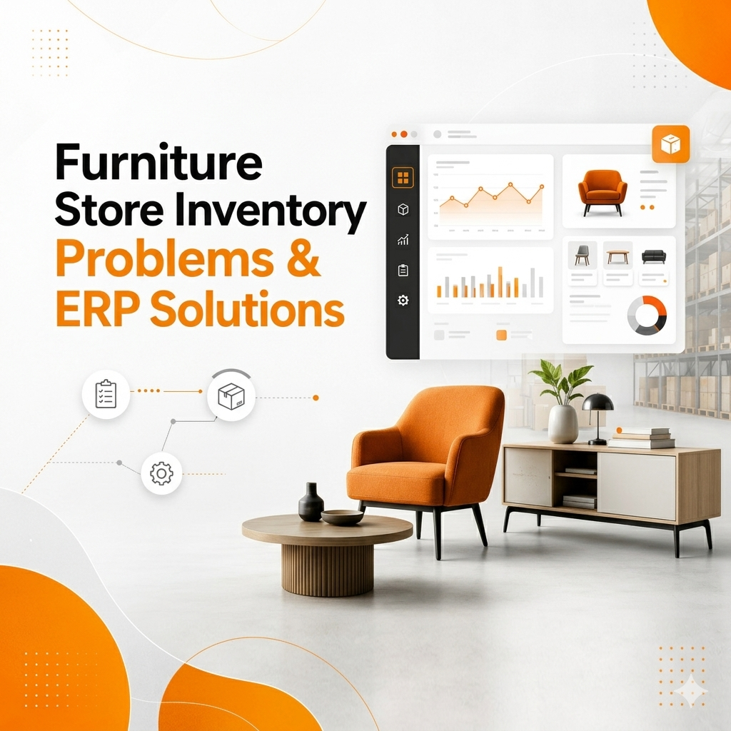 ERP software solving furniture store inventory and order management problems