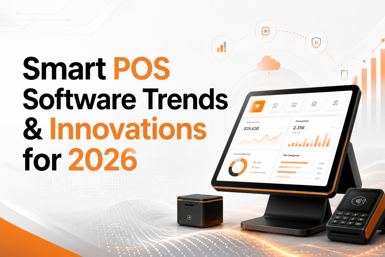 Smart POS software dashboard showcasing AI-powered retail management, cloud integration, contactless payments, and business analytics in 2026.