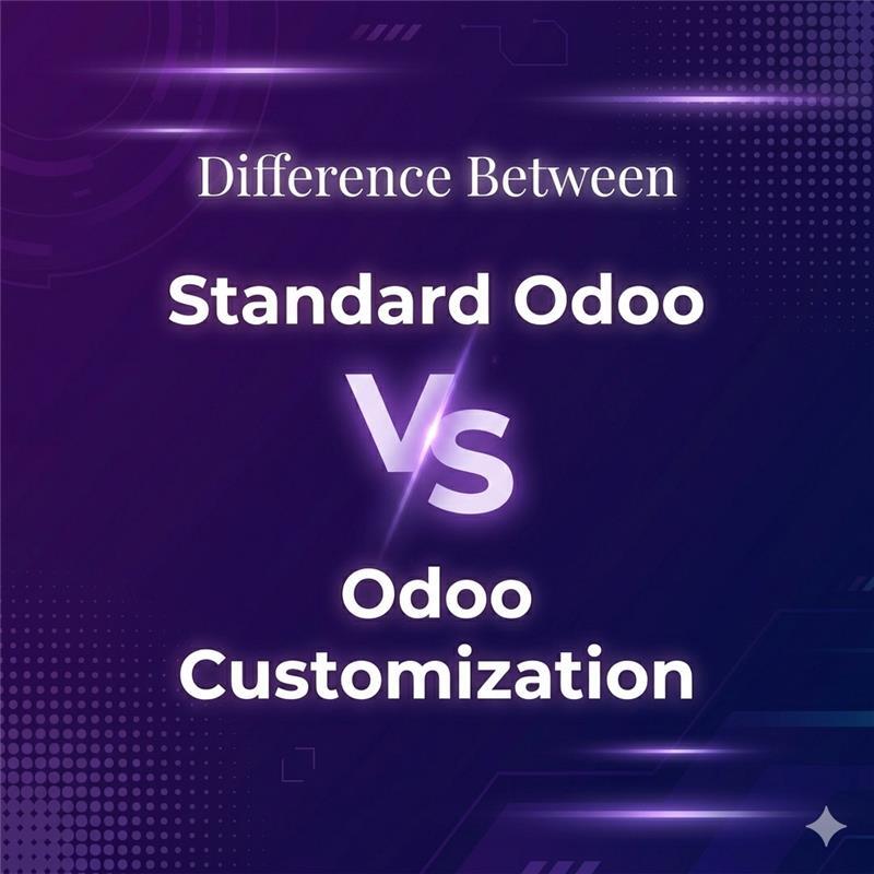 ERP comparison chart showing Odoo vs SAP Business One features