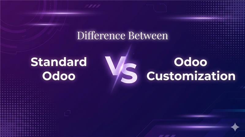 ERP comparison chart showing Odoo vs SAP Business One features 