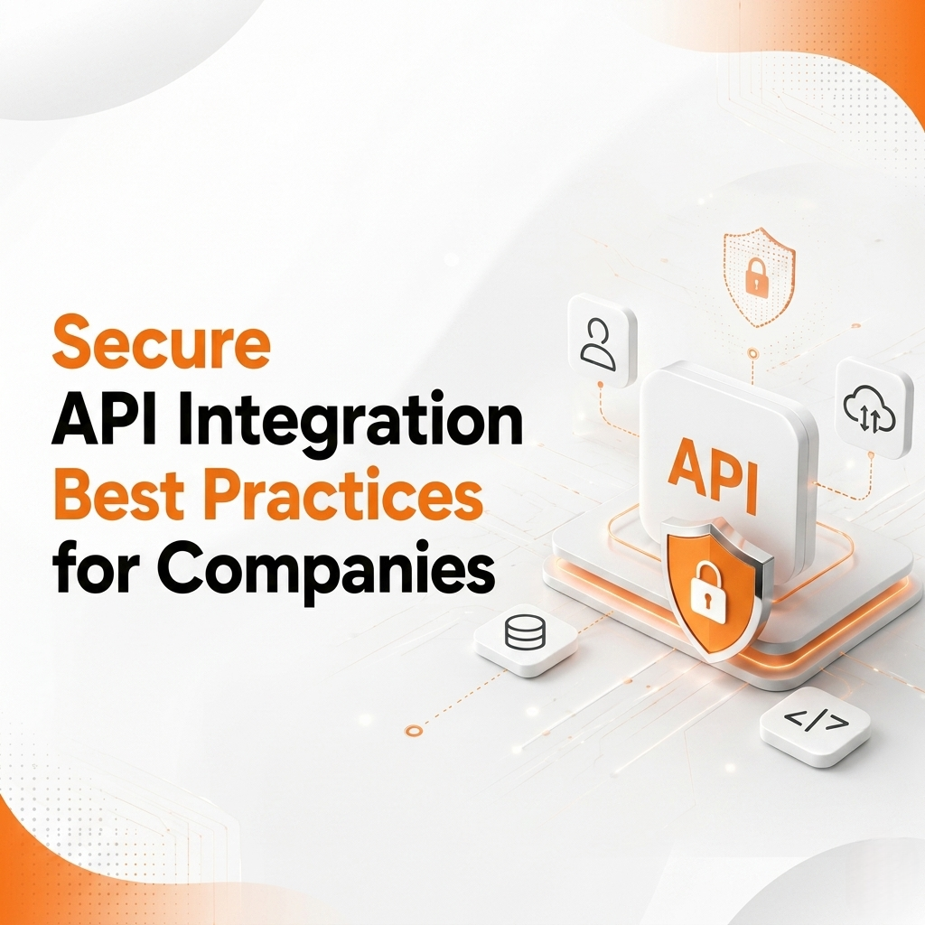 Secure API integration services implementation with authentication, encryption, and data security best practices for modern businesses. 