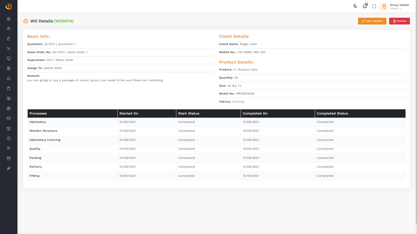 Work order management system in furniture manufacturing ERP software Work order management system in furniture manufacturing ERP software